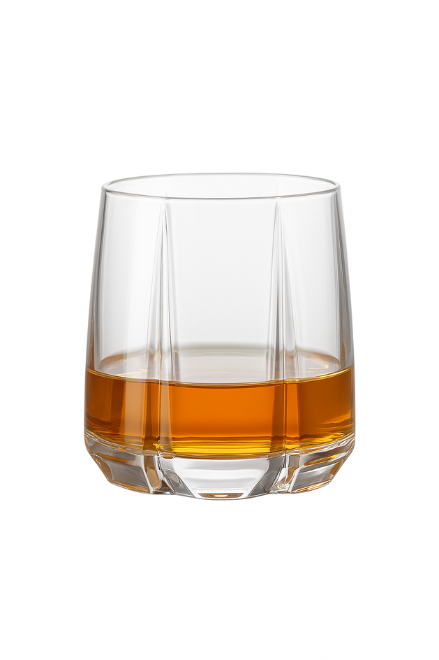 Verres whisky old fashioned style relief élégant
