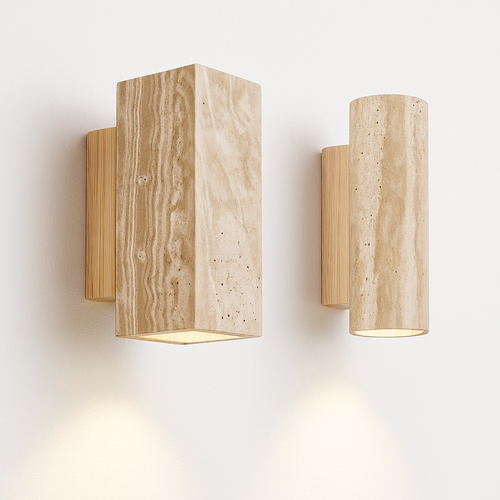 Wabi Sabi – applique murale Led en marbre jaune