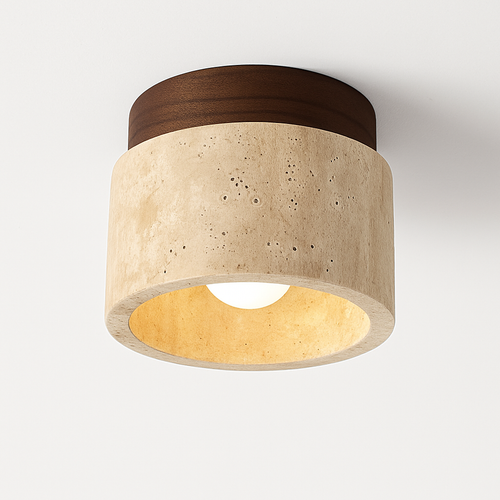 Wabi Sabi plafonnier en marbre jaune hall d'entrée couloir balcon Restaurant hôtel allée travertin lampe décorative