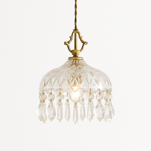 YEBMLP Suspension en verre rétro français d'intérieur à LED