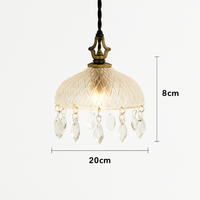 YEBMLP Suspension en verre rétro français d'intérieur à LED