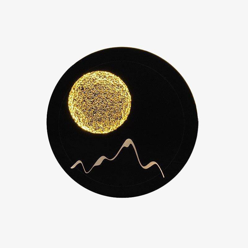 Applique murale design LED ronde en métal style Moon