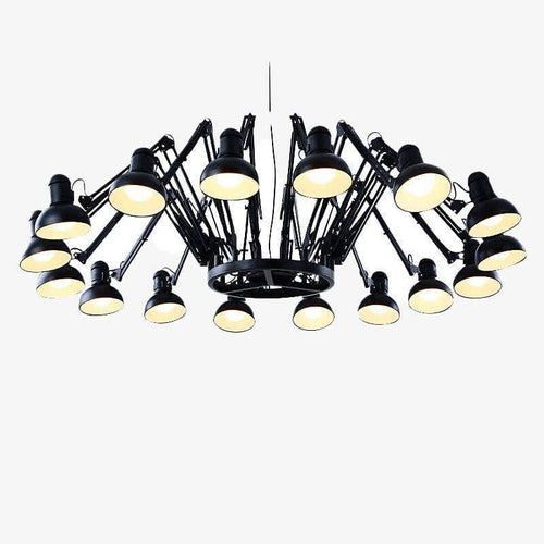 Lustre design LED en métal style industriel Spider