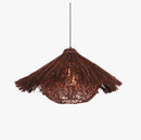 Suspension conique en rotin bambou