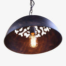 Suspension design à LED avec abat-jour arrondi en métal Rust