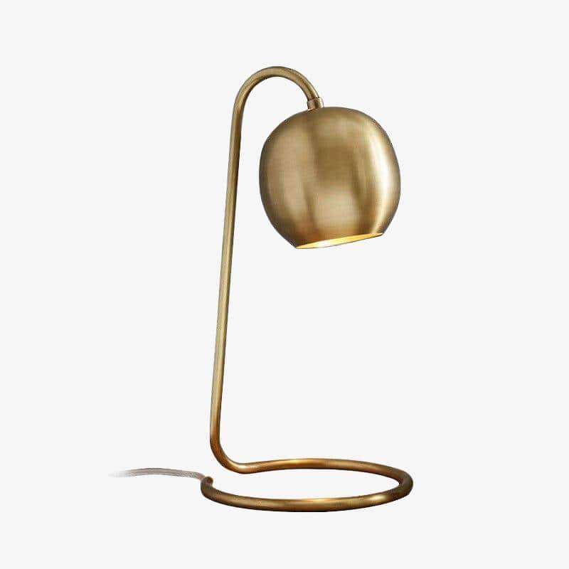 Lampe à poser design à LED dorée avec abat-jour métal Loft