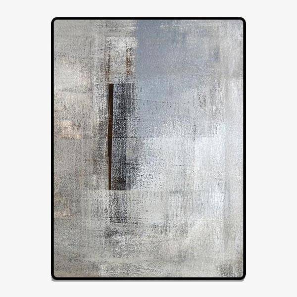 Tapis rectangle moderne gris style abstrait Rug - vue 2 sur 3
