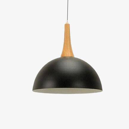 Suspension demi boule coloré et support en bois