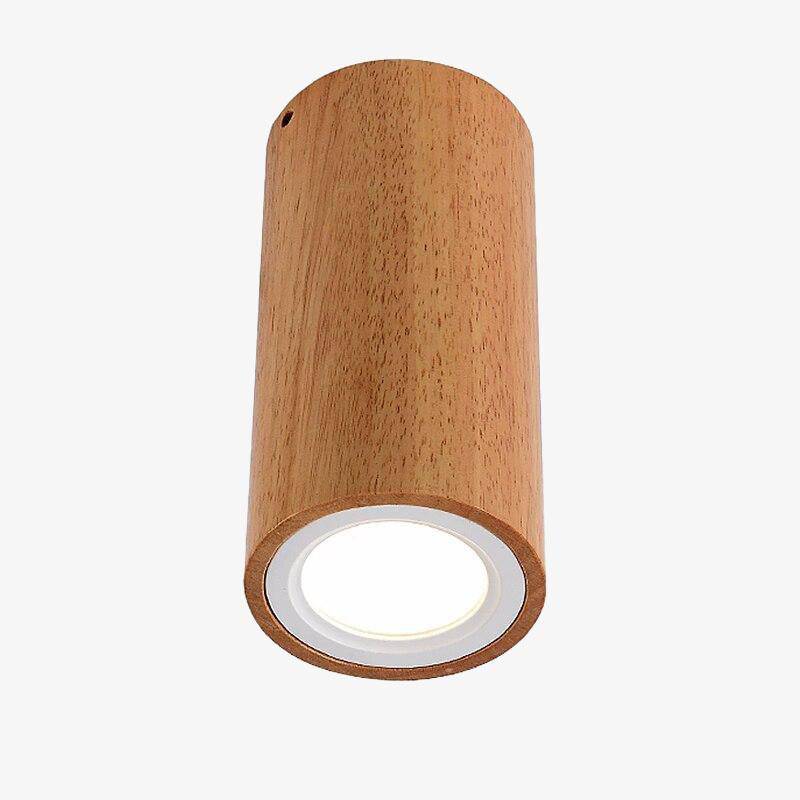 Spot moderne à LED cube en bois style Loft
