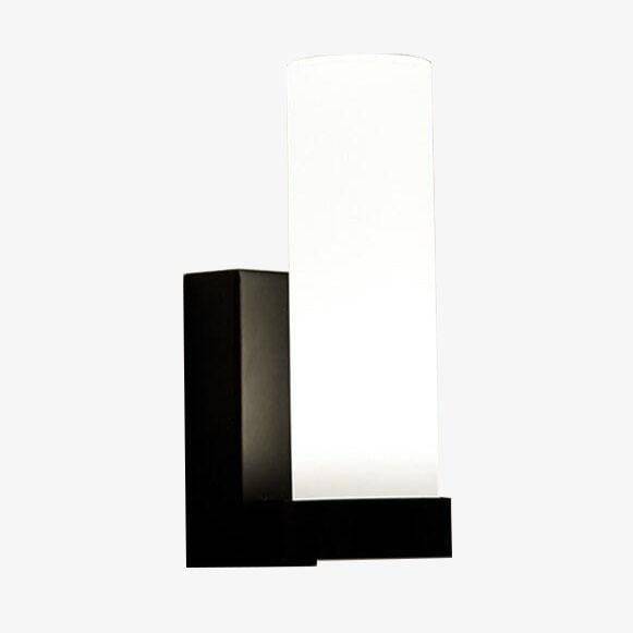 Applique murale design LED en métal avec verre cylindrique