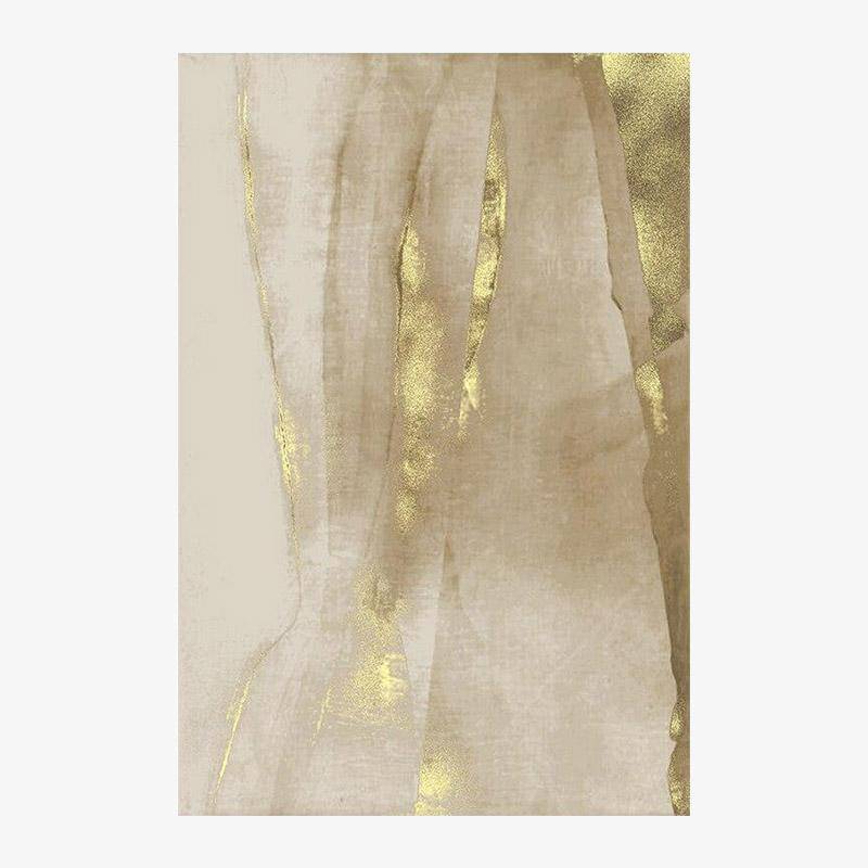 Tapis rectangle moderne doré style Shen Luxury