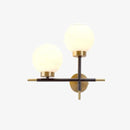 Applique murale design LED dorée avec boule en verre Wall