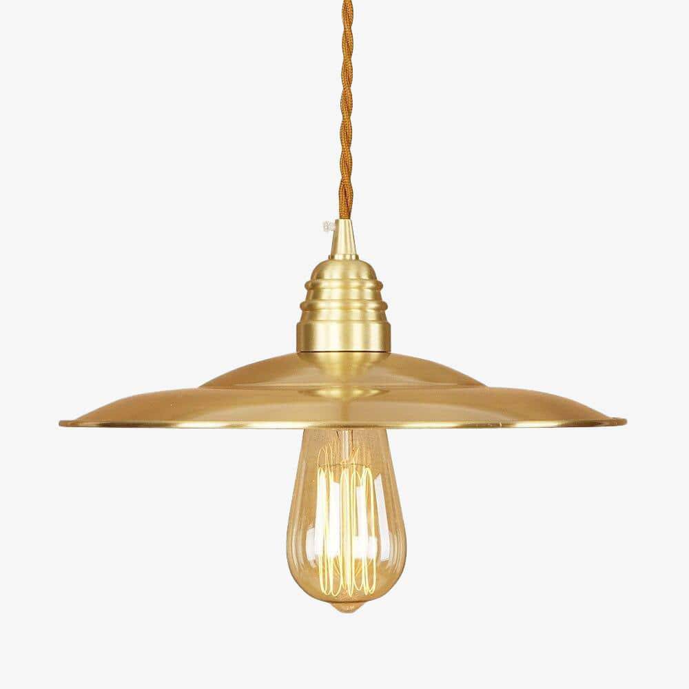 Suspension design LED en métal doré avec abat-jour chapeau Coffee