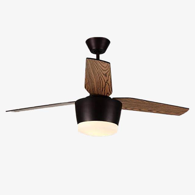 Ventilateur de plafond à lampe LED (noir ou blanc)
