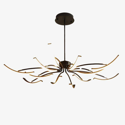 Lustre design à LED en métal avec plusieurs tiges Kyio