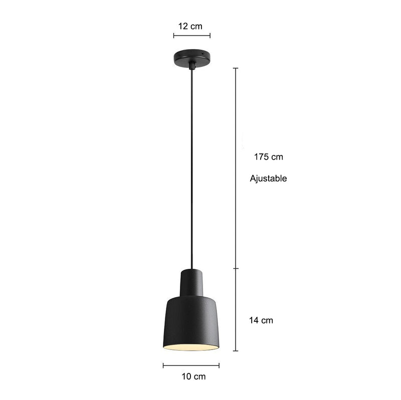 Suspension industrielle abat-jour conique Menida