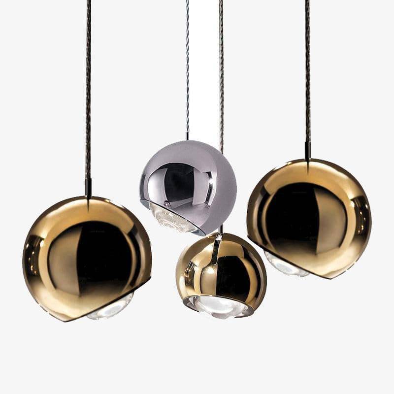 Suspension design à LED boule en métal Lasha