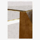 Tapis moderne rectangle style géométrique doré A