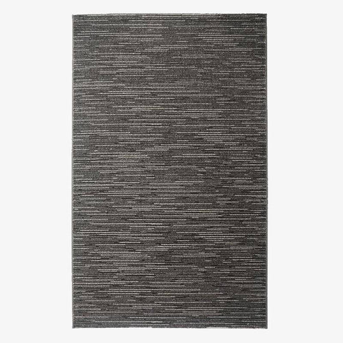 Tapis rectangle marron et rayures style Soft A