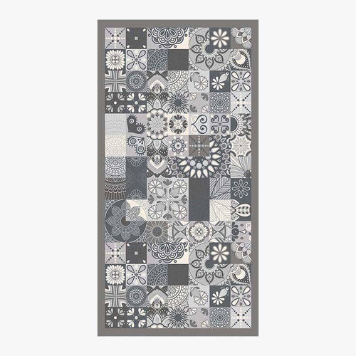 Tapis rectangle vintage aux formes géométriques Panorama C
