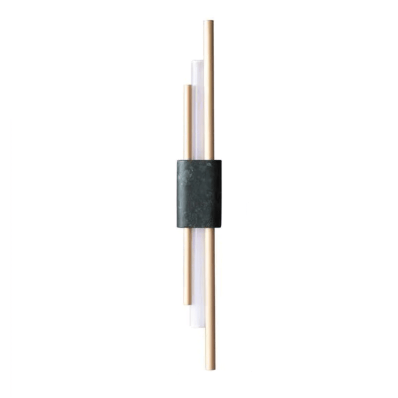 Applique murale design LED en marbre avec tube doré Sconce
