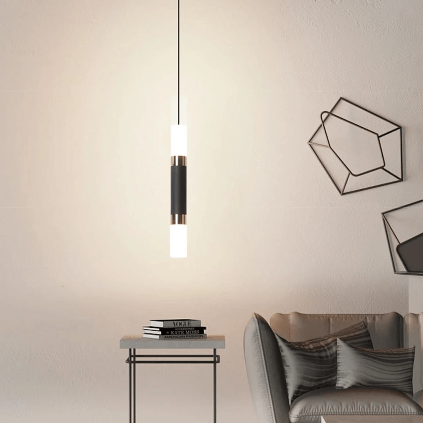 Suspension design LED en tube cylindrique métal Bar - vue 4 sur 12