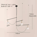Lustre moderne LED avec un globe en verre Aitné