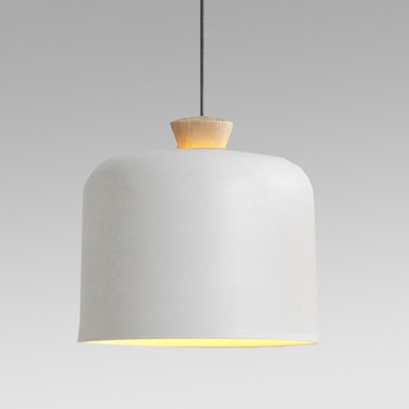 Suspension scandinave avec abat-jour en métal et bois Maloe - vue 8 sur 10