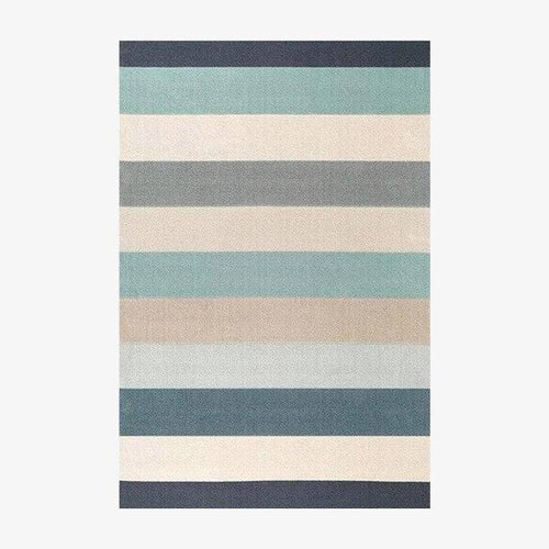 Tapis rectangle moderne vert et beige style Keecy