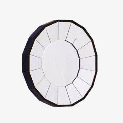Miroir mural décoratif rond biseauté Decorative