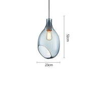 Suspension nordic avec abat-jour en verre Halek