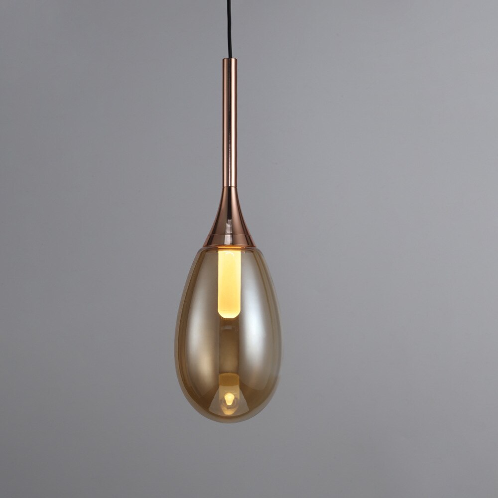 Suspension moderne LED en verre fumé Saeli - vue 5 sur 9