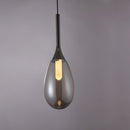 Suspension moderne LED en verre fumé Saeli