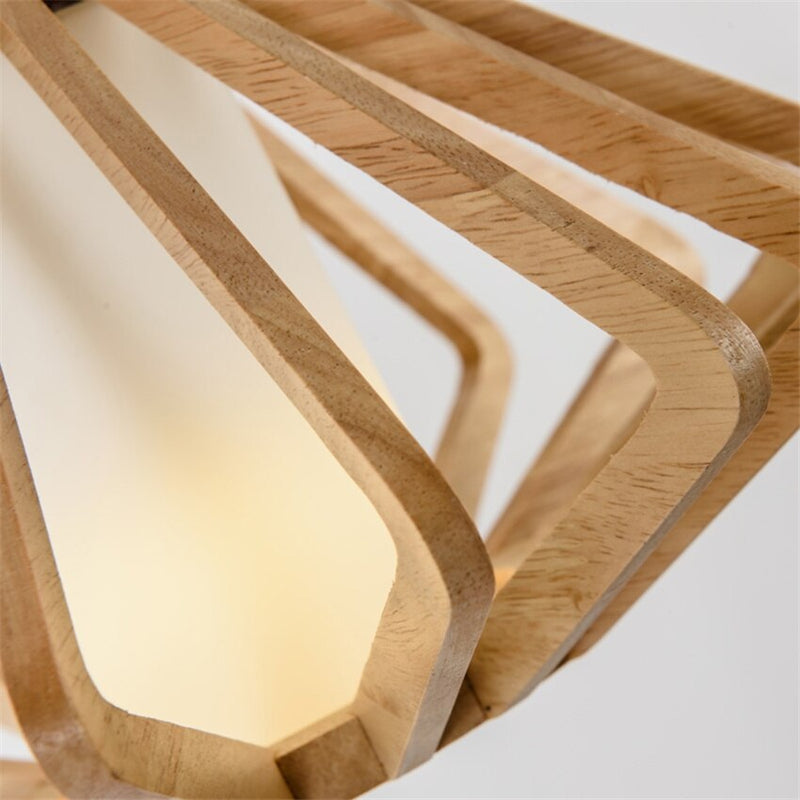 Suspension moderne avec abat-jour en bois Alfa