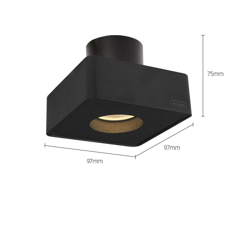 Spot design LED de forme carré Aubenas - vue 7 sur 10