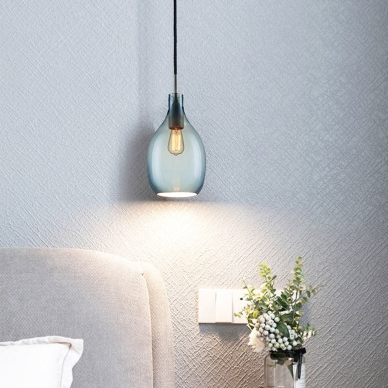Suspension nordic avec abat-jour en verre Halek - vue 4 sur 9