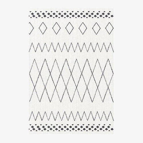 Tapis rectangle aux formes géométriques style Piquio L