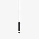 Suspension design LED tube lumineux doré ou noir Amias