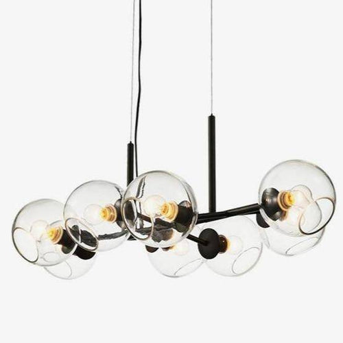 Lustre design avec verre en boule de verre Creative