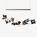 Lustre design moderne à plaques plates chromées Flate