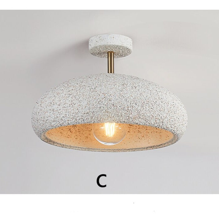 Plafonnier moderne avec abat-jour style pierre Kery