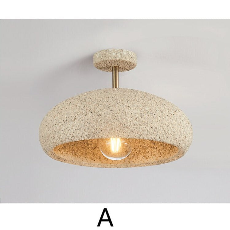 Plafonnier moderne avec abat-jour style pierre Kery