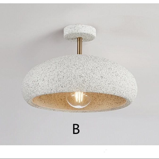 Plafonnier moderne avec abat-jour style pierre Kery