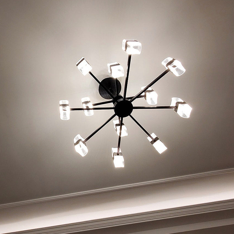 Lustre design avec abat-jours ajustables et en transparents Nevis