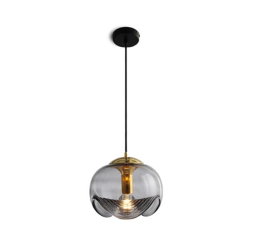 Suspension design avec abat-jour en verre original Janice