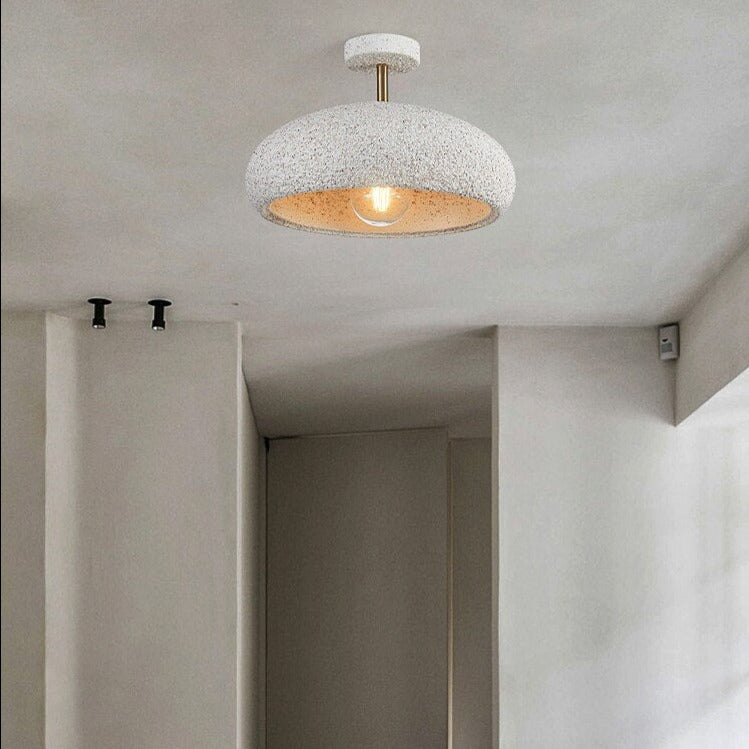Plafonnier moderne avec abat-jour style pierre Kery