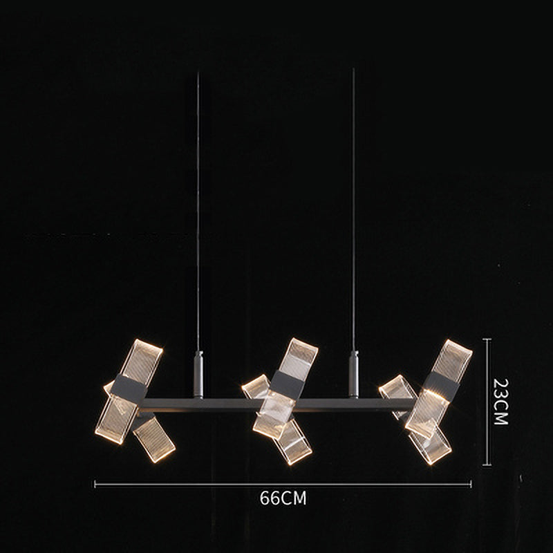 Lustre design avec abat-jours ajustables et en transparents Nevis