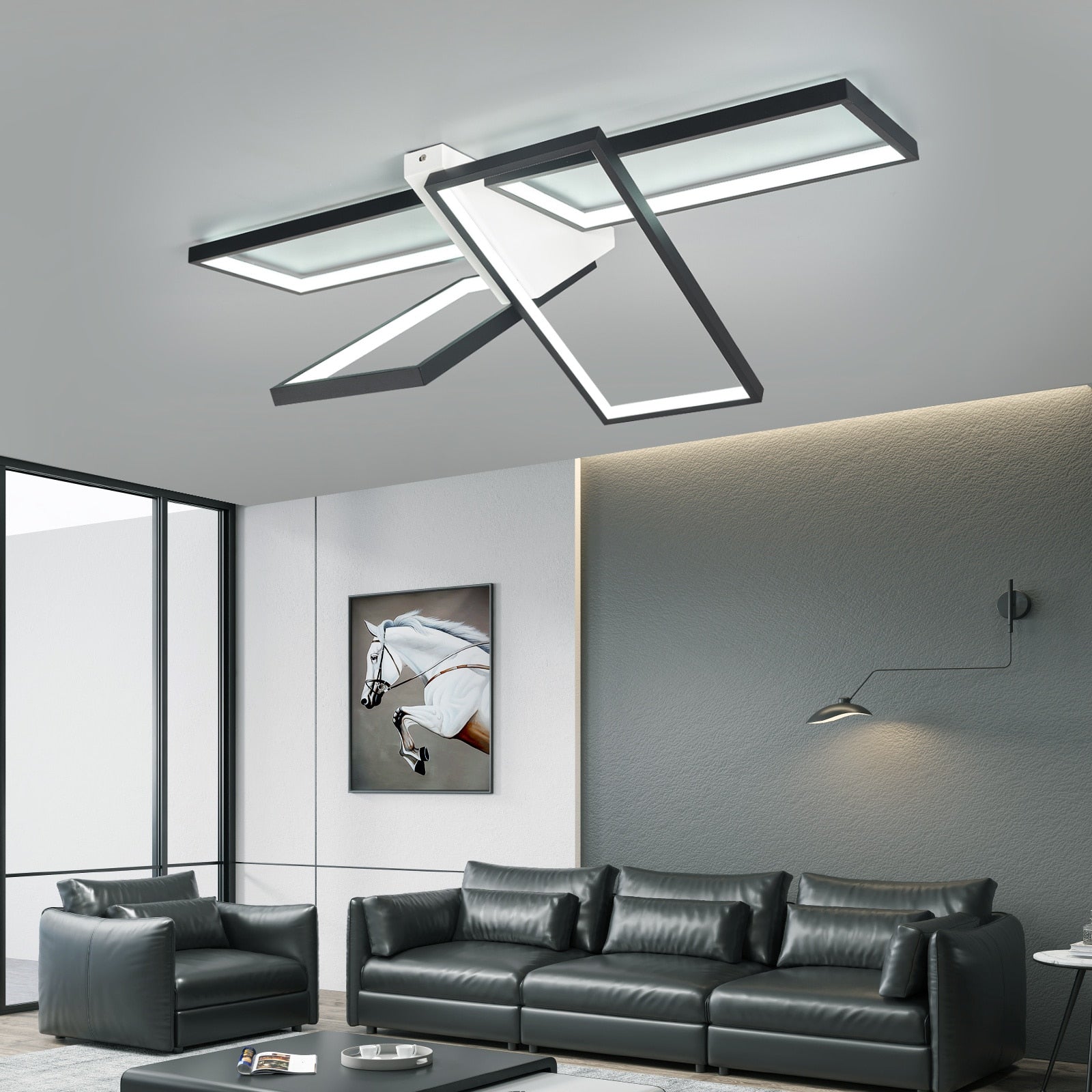 Plafonnier design LED aux formes rectangulaires Tary - vue 3 sur 6