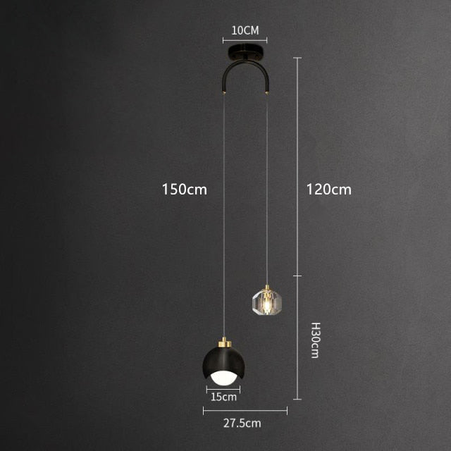 Suspension design LED à double sources lumineuses Thea