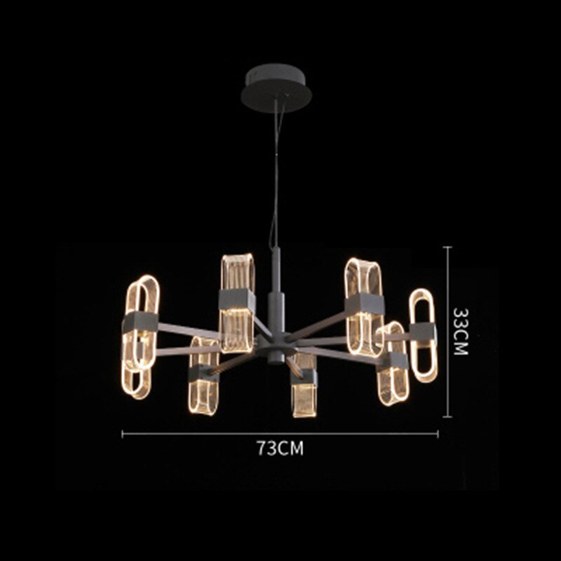 Lustre design avec abat-jours ajustables et en transparents Nevis